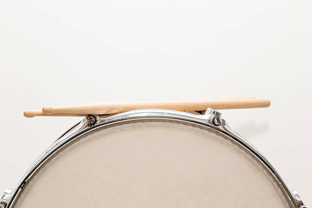 istock Wood snare drum and drumsticks isolated 522321214
