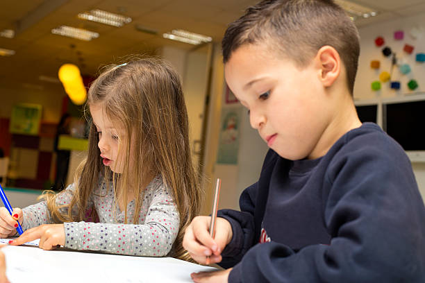 istock Children drawing at playroom 522321322