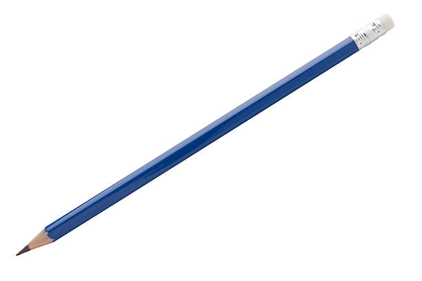 Blue pencil Pencil isolated on pure white background blue pen stock pictures, royalty-free photos & images