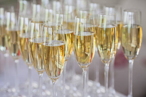 istock Glasses of champagne on the table 522327482