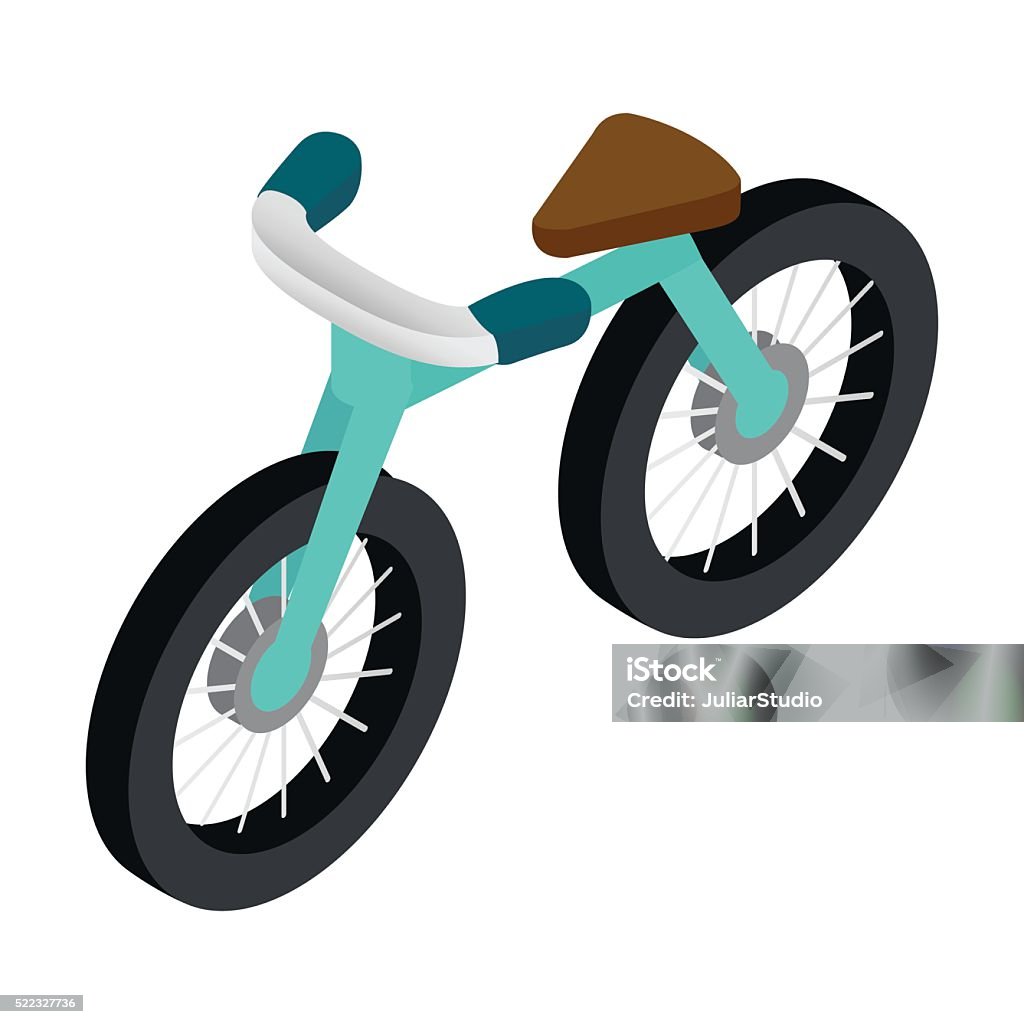 Bike isometric icon Bike isometric icon isolated on a white background Activity stock vector