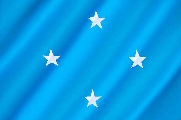 drapeau des etats fédérés de micronésie - federated photos et images de collection