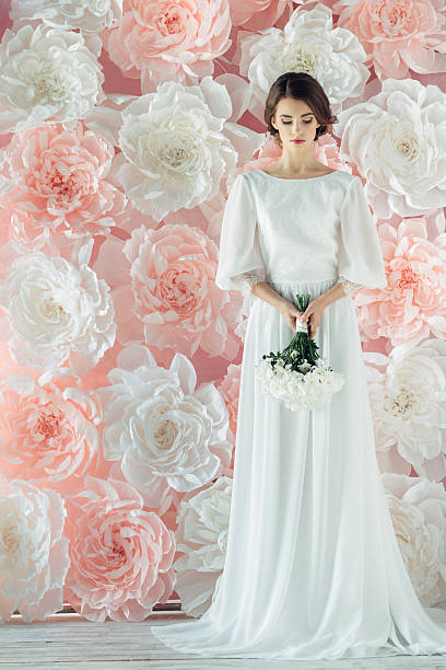 istock Studio shot of young beautiful bride 522332872