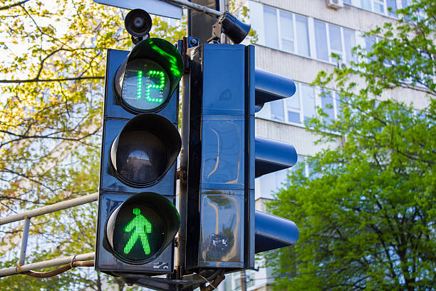 istock Traffic lights with the green light lit 522333416