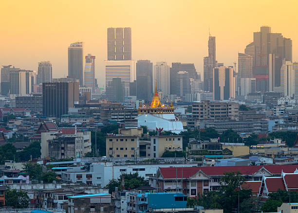 istock Golden mountain, an ancient pagoda at Wat Saket temple 522336547
