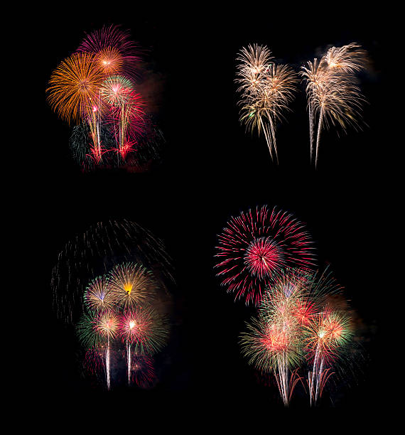 istock Fireworks set of four picture 522343293