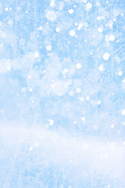 istock Art falling snow on the blue background 522345489