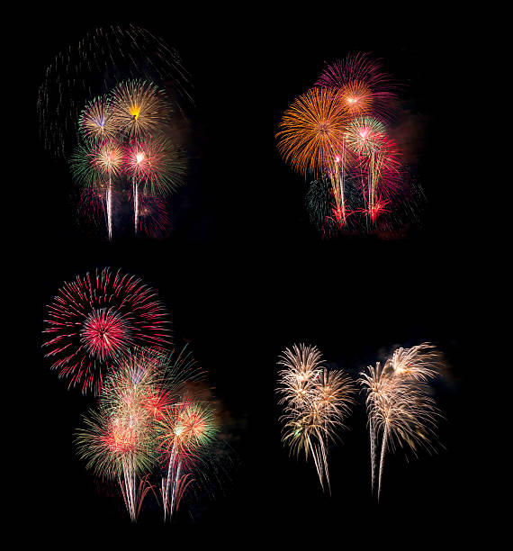 istock Fireworks set of four picture 522345571