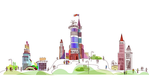 istock Bank street illustration 522347585