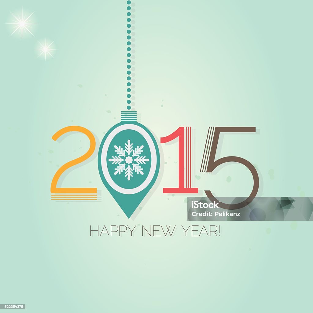 Frohes neues Jahr 2015 - Lizenzfrei 2015 Vektorgrafik