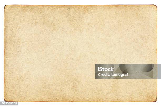 Vintage Paper Isolated Stock Photo - Download Image Now - Antique, Old-fashioned, Paper