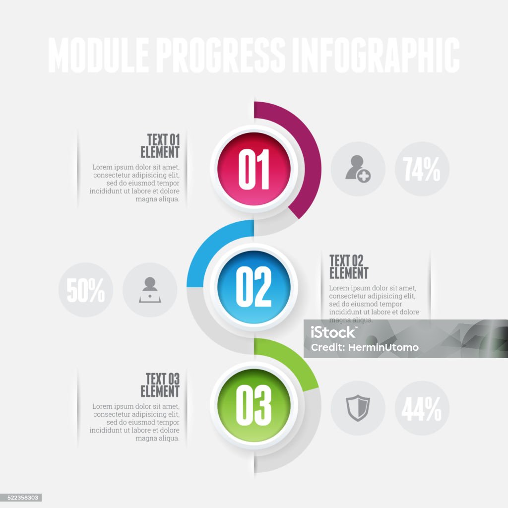 Progress Module Module Progress Infographic Stock Illustration - Download Image Now ...