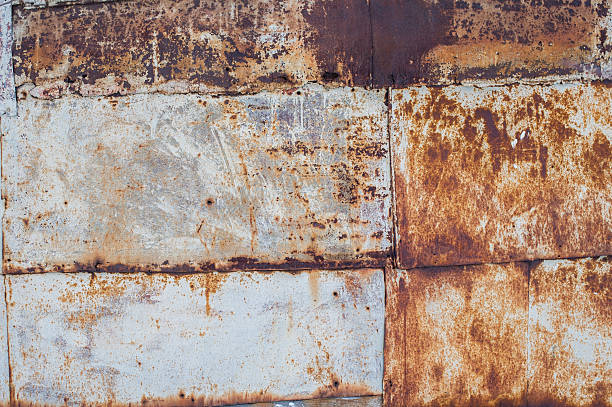 Old metal background with rust stock photo