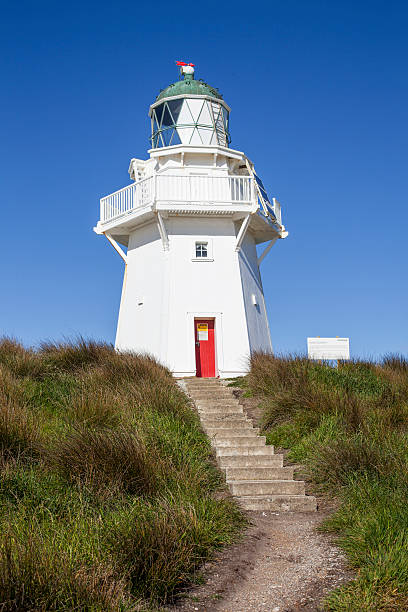 Lighthouse with steps stock photo