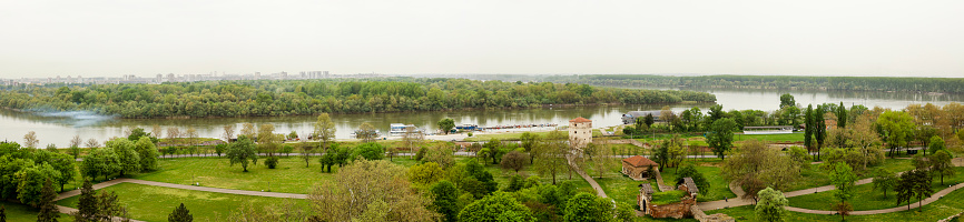 Belgrade cityscape from castle