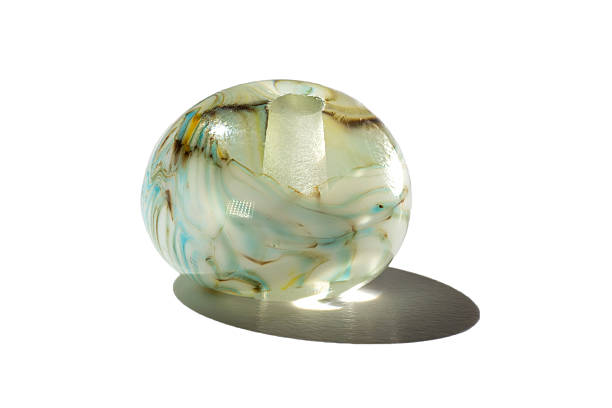 istock Hand made like marble glass bead 522372128