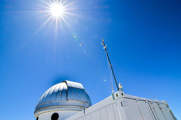Telescopes of the Teide Astronomical Observatory Telescopes of the Teide Astronomical Observatory in Tenerife, Spain. observatory tenerife canary islands el teide national park stock pictures, royalty-free photos & images