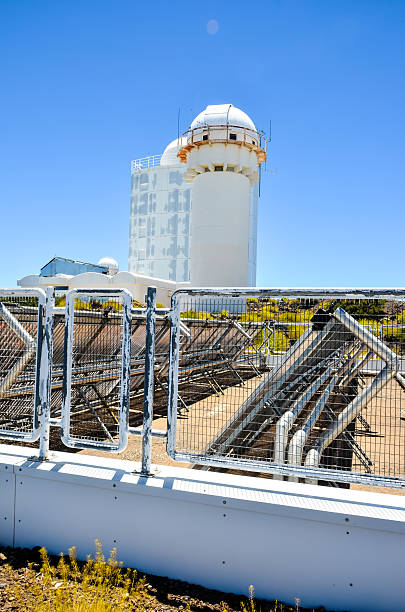 Telescopes of the Teide Astronomical Observatory Telescopes of the Teide Astronomical Observatory in Tenerife, Spain. observatory tenerife canary islands el teide national park stock pictures, royalty-free photos & images