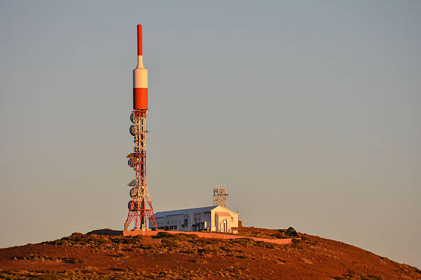 Telescopes of the Teide Astronomical Observatory Telescopes of the Teide Astronomical Observatory in Tenerife, Spain. observatory tenerife canary islands el teide national park stock pictures, royalty-free photos & images