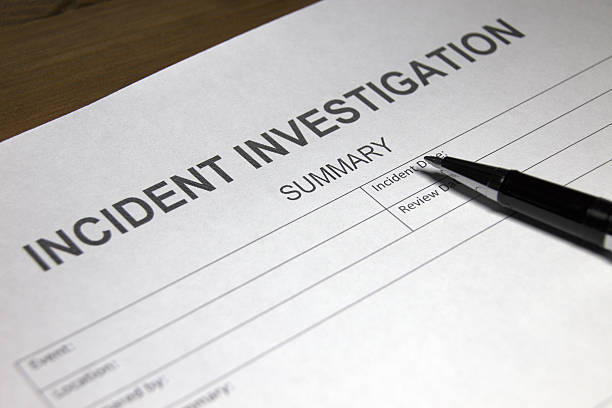 Employment Incident  Investigation Form stock photo