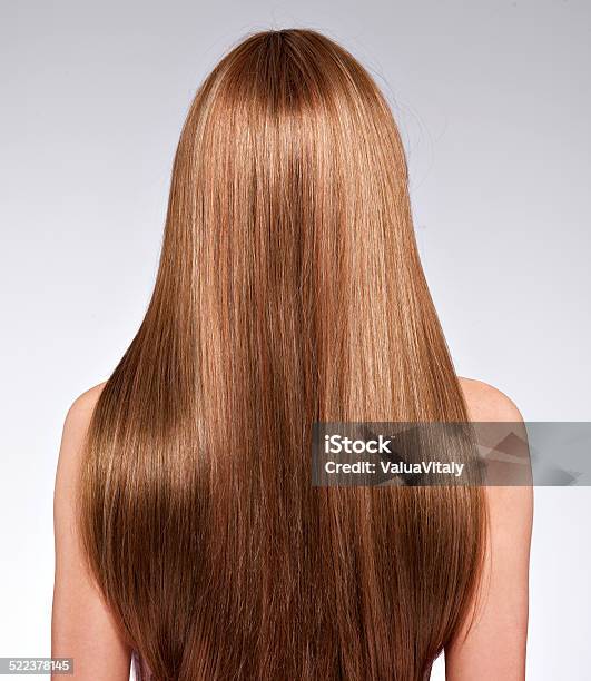 Rear View Of The Woman With Long Hair Stock Photo - Download Image Now -  Straight Hair, Rear View, Long Hair - iStock