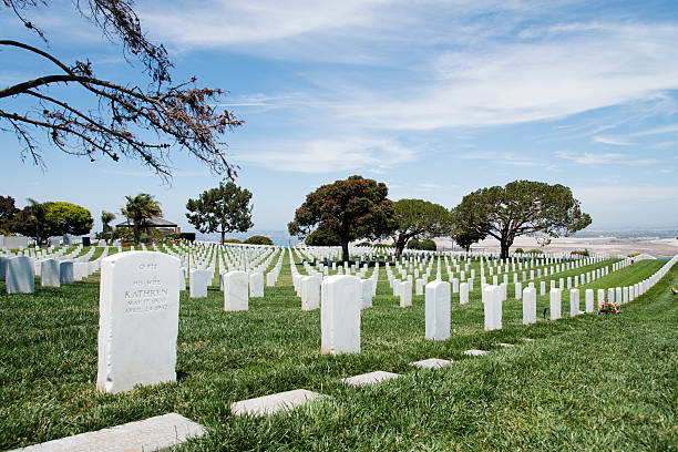 Chesapeake, Virginia, USA - March 25, 2024: The grave of Sgt. March Corprew, who bravely fought in numerous battles of the Civil War, at the Unknown and Known Afro-Union Civil War Soldiers Memorial.