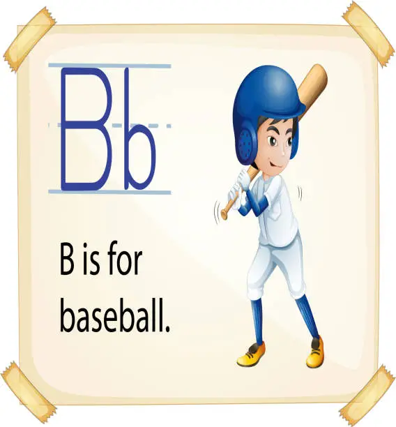 Vector illustration of Alphabet B