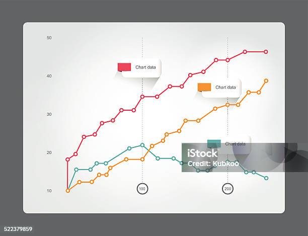 Lined Roster Graph Chart For Infographics Lined Graph Stock Illustration - Download Image ...