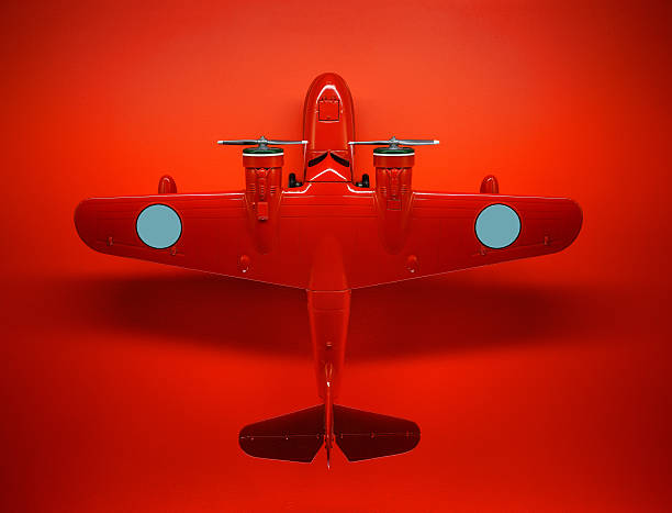 istock Model toy vintage airplane 522380173