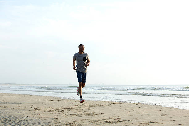 istock Fit african american man running 522380453