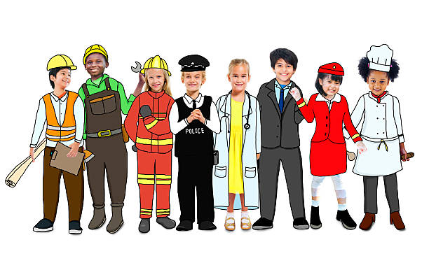 istock Group of Children Standing with Various Uniform 522380943