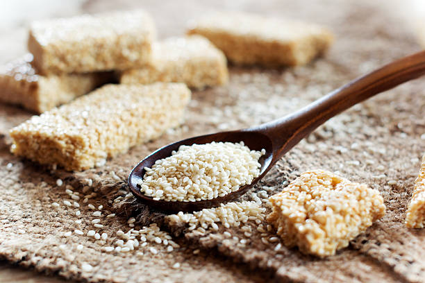 istock Sesame seed and sesame dessert with caramel 522381638
