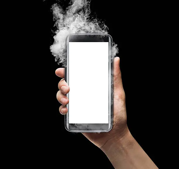 Photo of Mobile phone with smoke effect