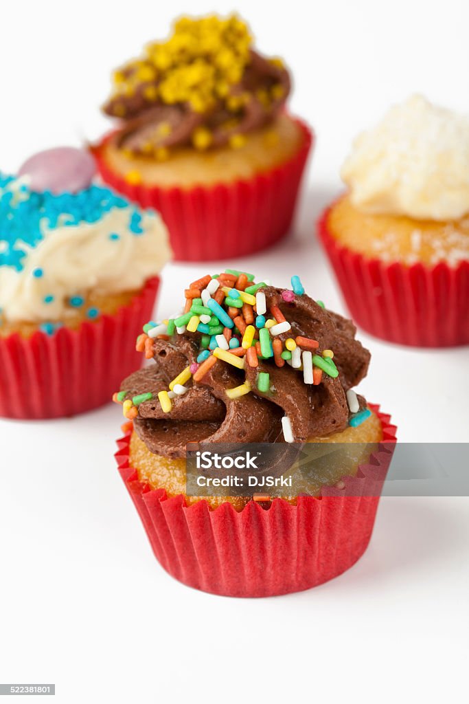 cup cake cup cake on white background Baked Stock Photo