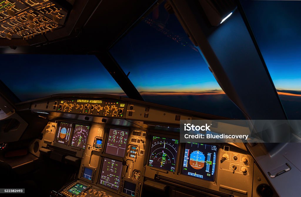 Jet-Flugzeuge Cockpit - Lizenzfrei Cockpit Stock-Foto