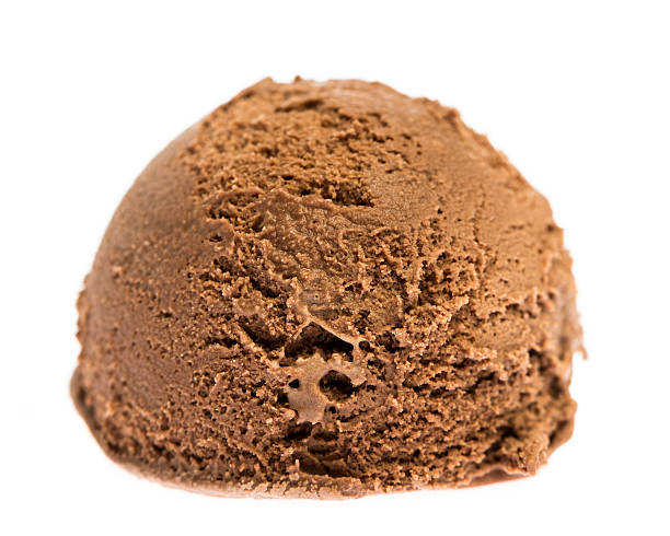 istock soft ball of chocolate ice cream isolated on white 522383330