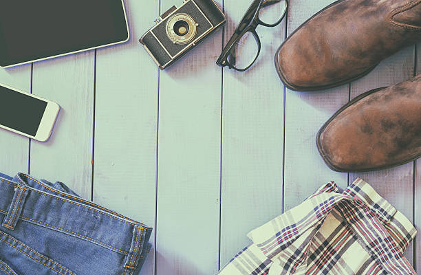 istock top view image of hipster accessories and clothes 522384522