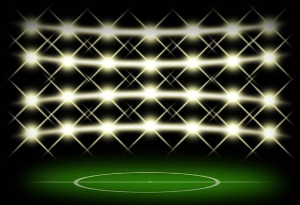 istock Football field with spotlight 522384968