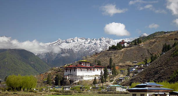 kingdom of 부탄에 - bhutan himalayas buddhism monastery 뉴스 사진 이미지