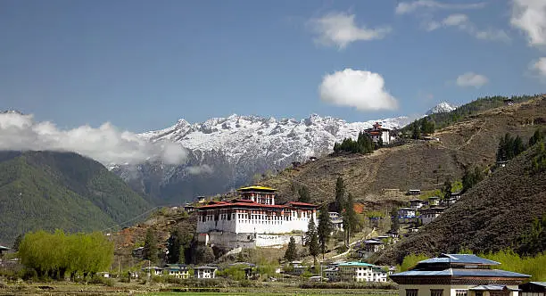 Paro Dzong Buddhist Monastery in the Kingdom of Bhutan.