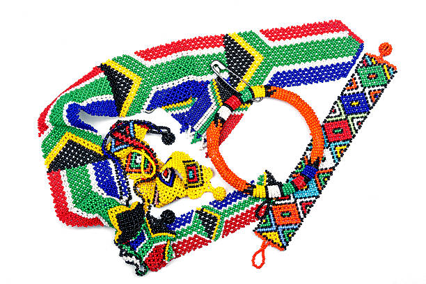 istock Collection of Traditional Colorful Zulu Beadwork 522391230