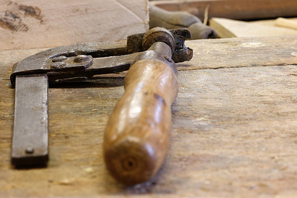 istock Detail of the clamping tools - carpentry tools 522391450