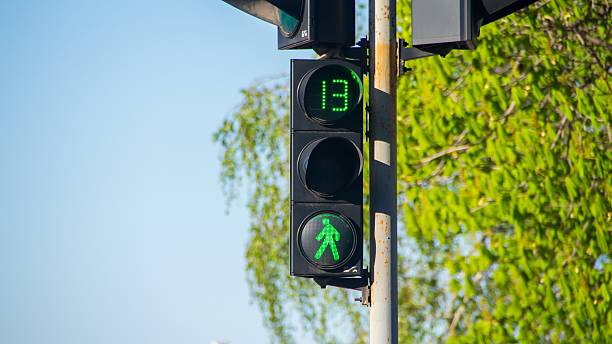 istock Traffic lights with the green light lit 522393902