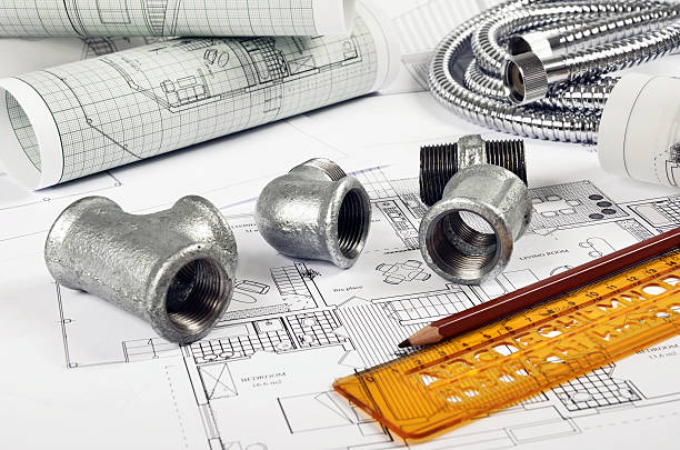istock Metal plumbing fittings 522394604
