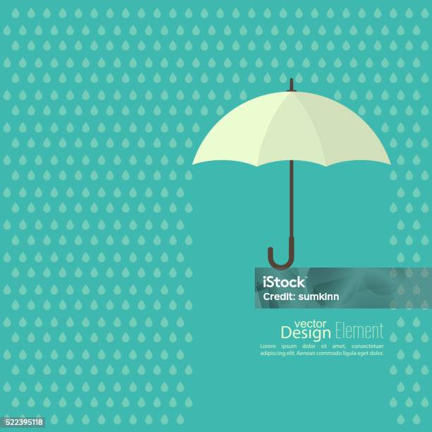 Abstract Background With Umbrella Stock Illustration - Download Image Now - Umbrella, Rain, Backgrounds