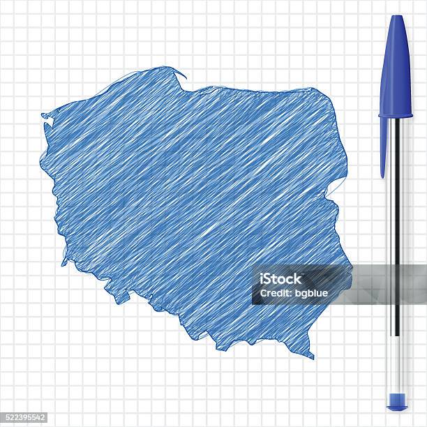 Portugal Mapa Desenho Em Papel Azul Da Caneta Grelha - Arte vetorial de  stock e mais imagens de Arte Linear - iStock