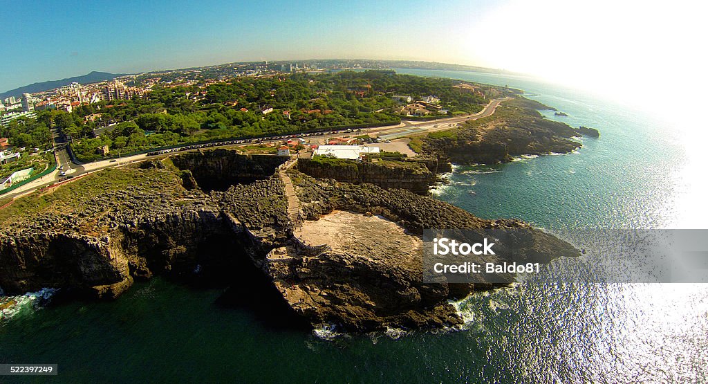 Mouth of hell - Cascais Cascais Aerial View Stock Photo