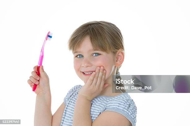 Child Nice To Clean My Teeth Stock Photo - Download Image Now - Adult, Beautiful People, Beautiful Woman