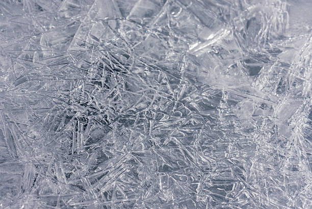 istock The ice cracked on a lake. 522398288