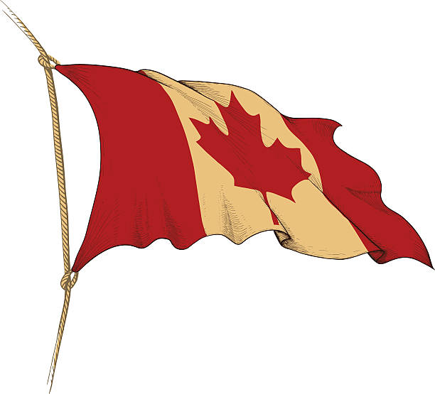 flaga kanady - flag canadian flag patriotism national flag stock illustrations